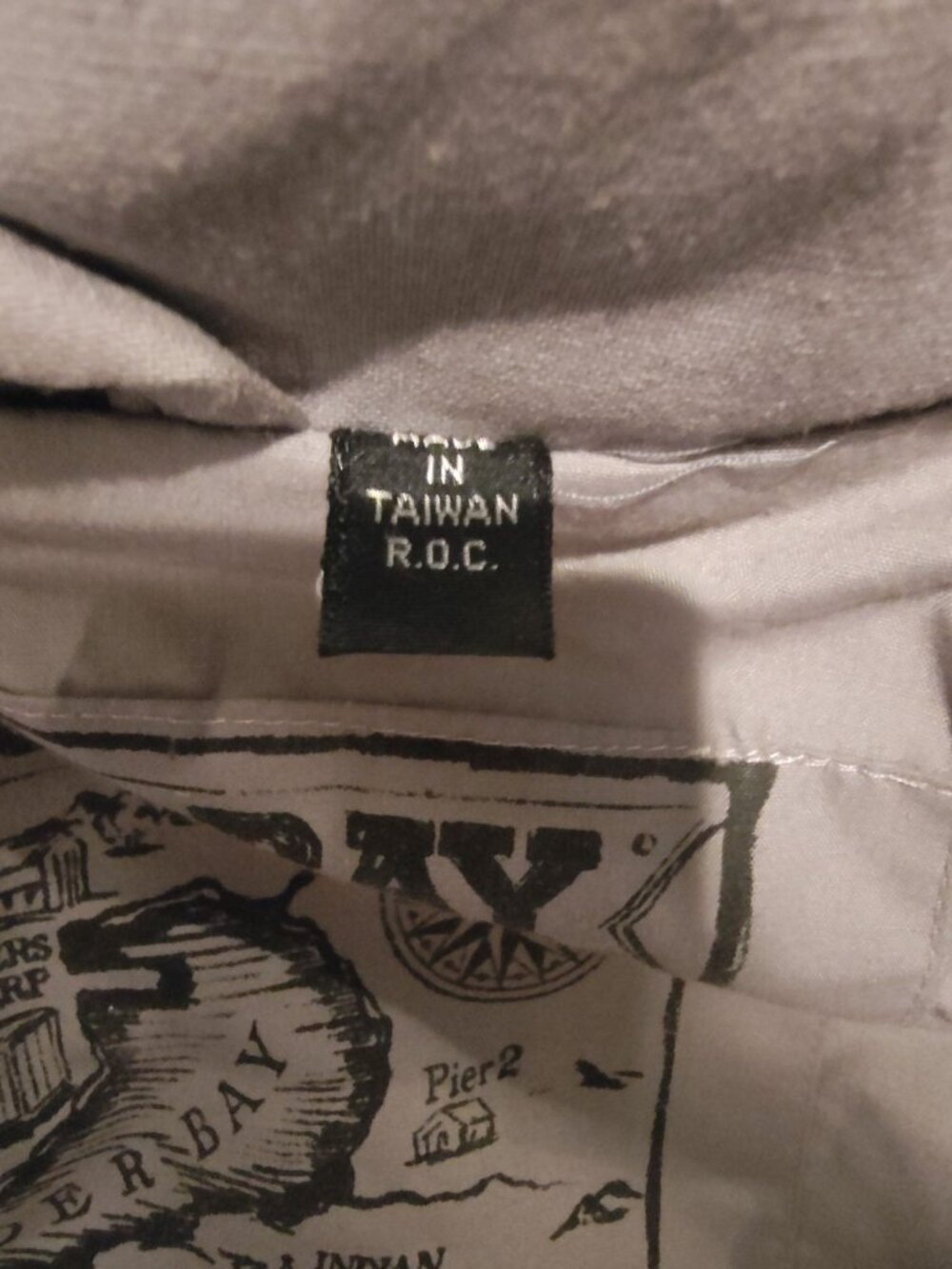 Trader Bay Gray Jacket Size L With High Collar & Snap Cuffs - Picture 7 of 10
